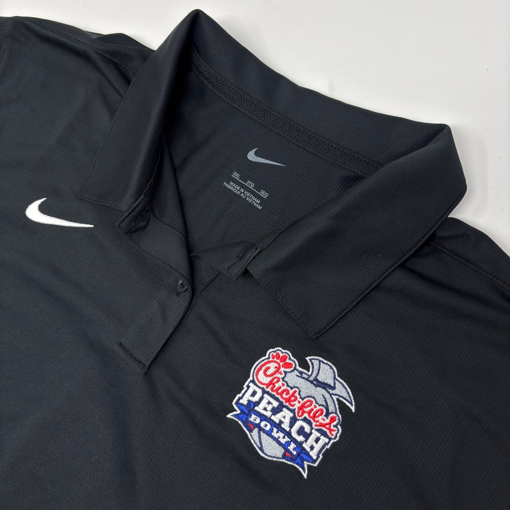 Nike Dri-FIT Chick-fil-A Peach Bowl Polo Shirt Men's 3XL Black CU3206-010
